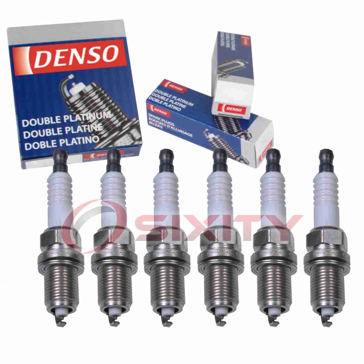 6 pc Denso Platinum Long Life Spark Plugs for 1989-1995 Toyota Pickup 3.0L ux