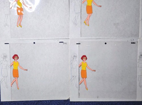 Lot Vintage THE REAL GHOSTBUSTERS Original Cartoon Animation Cel Art JANINE 1726 - Bild 5 von 6