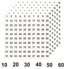 Number Stickers, Number Stickers 1-100, 2500 PCS Vinyl Consecutive Number 25 for