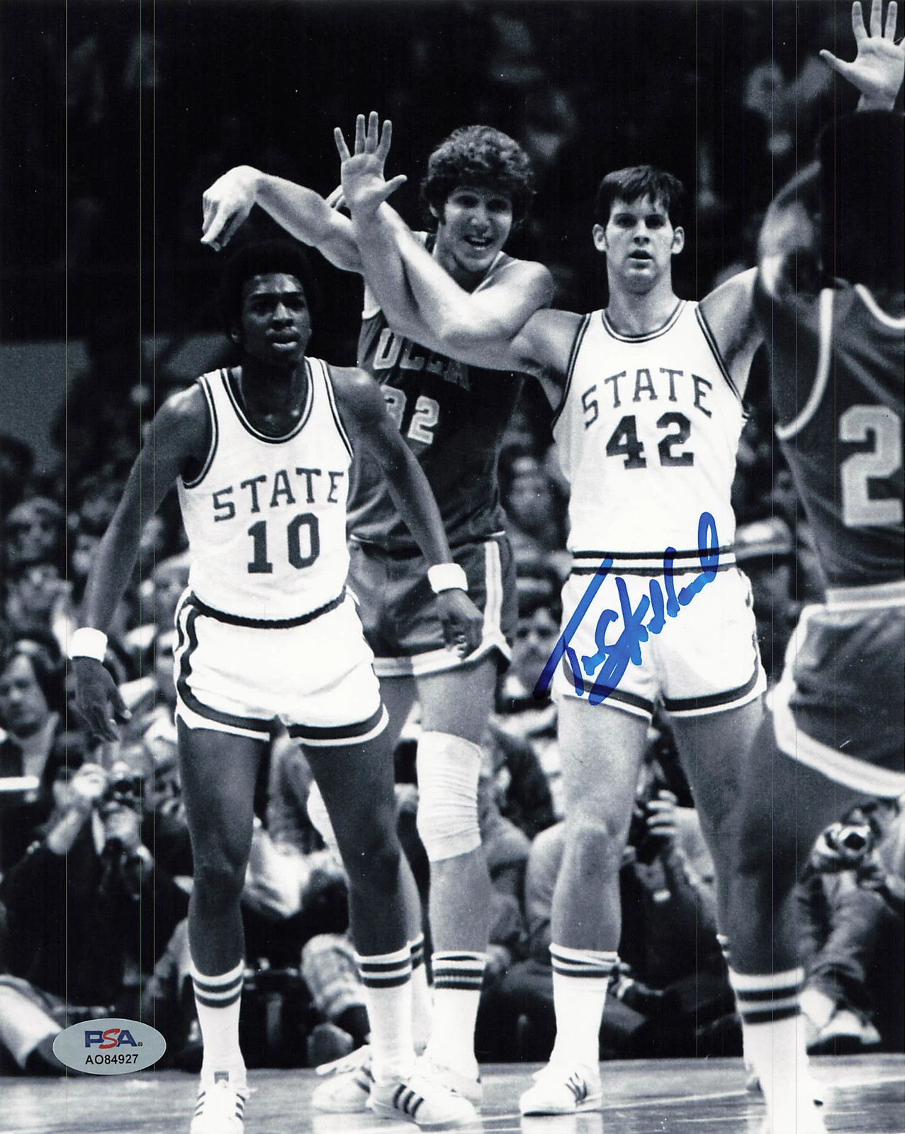 Tim Stoddard NC State Wolfpack Signed Basketball 8x10 Photo PSA