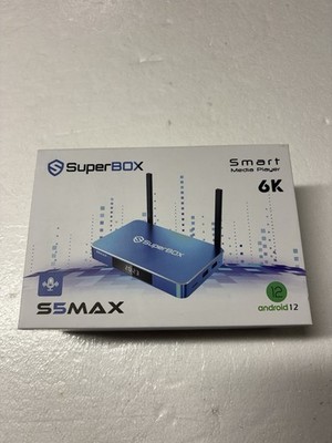 SuperBOX S5 MAX Smart Media Player Android 12  6K  NEW OPEN BOX - Fast Ship
