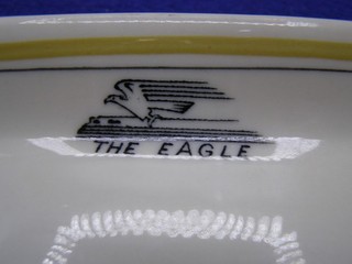 Vintage Texas & Pacific Railroad Syracuse China Keramik Teller "The Eagle Line"