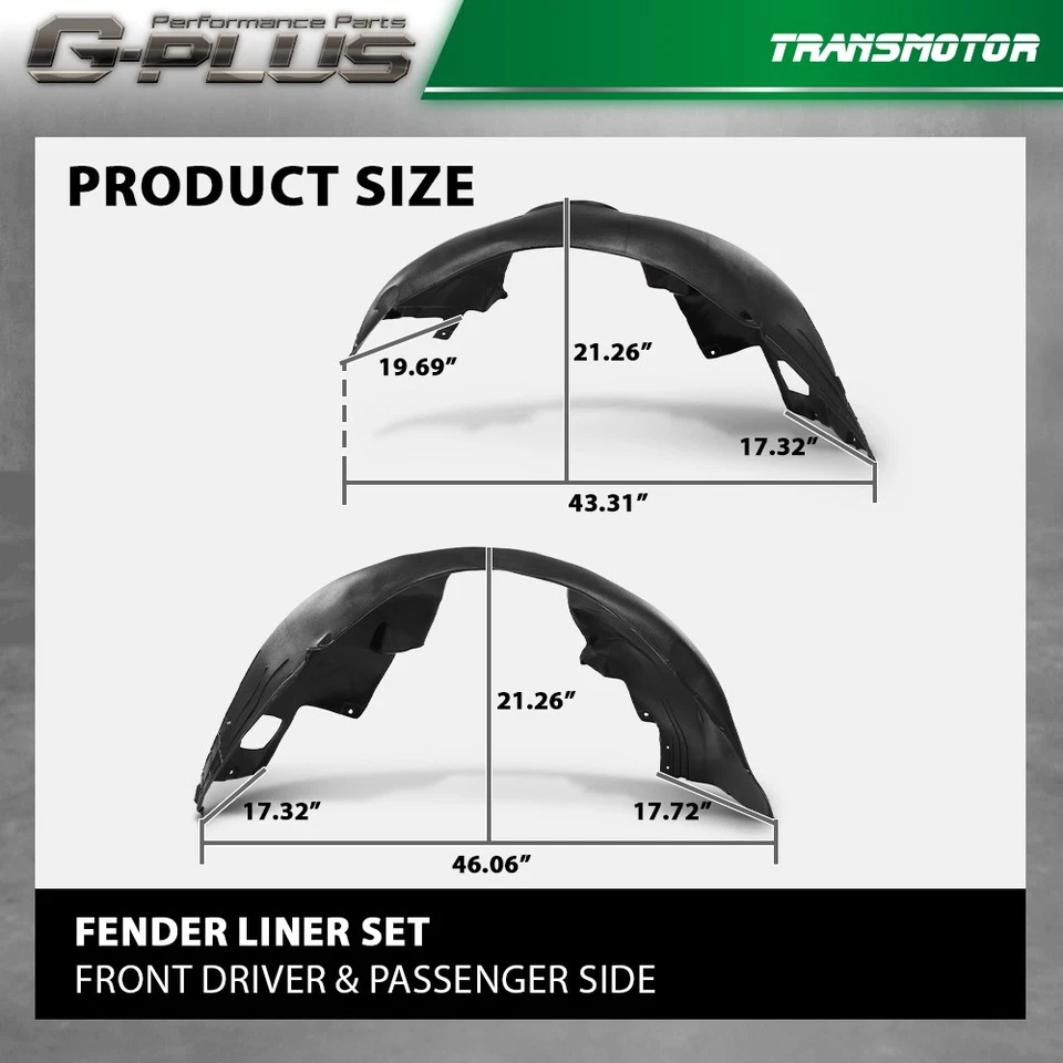 Nuevo juego de guardabarros delantero del lado del conductor y del pasajero para 02-08 BMW 745i 750i 760i Foto 4 de 4