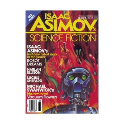 Davis Pub Isaac Asimov's Sci  Vol. 10, #13 ''Robot Dreams, Vacuum Flowers Mag VG
