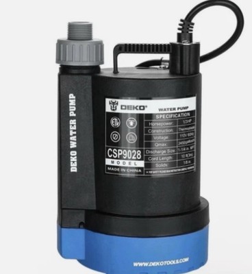 DEKOPRO Submersible Water Pump 1/3 HP 2450GPH Utility Pump DEKO