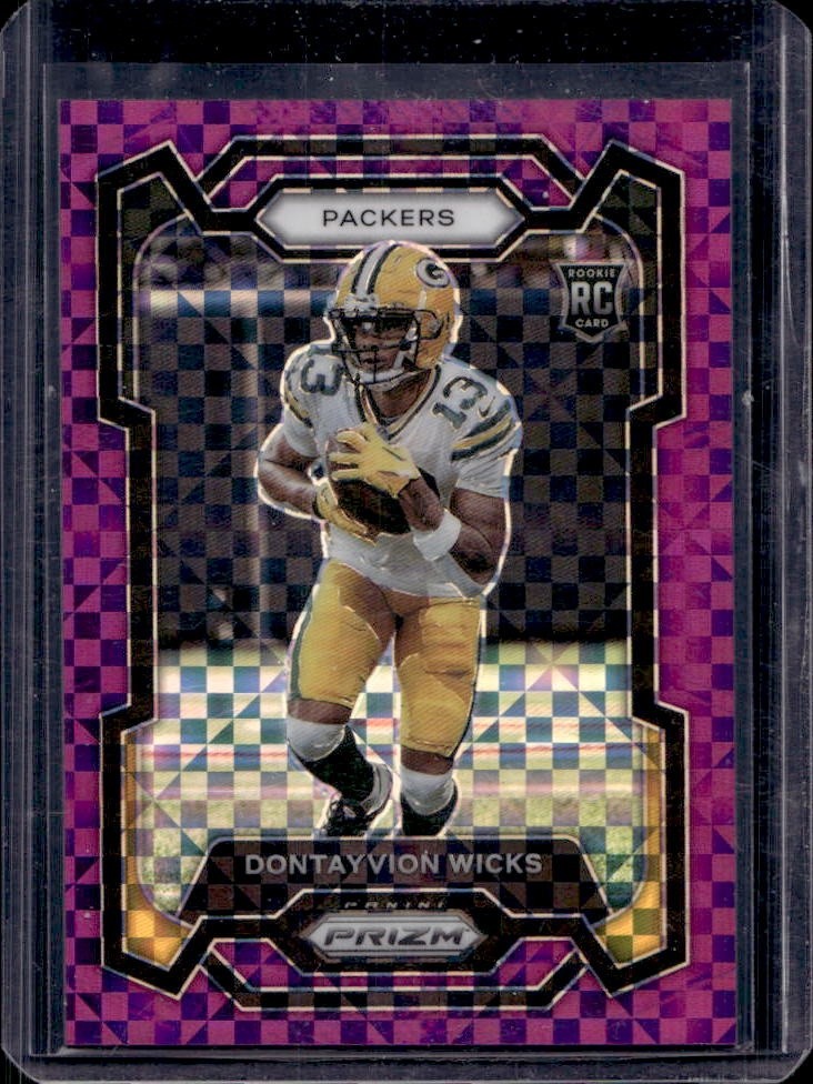 Dontayvion Wicks Panini Prizm #333 Purple Power