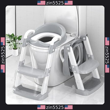 Potty Training Seat with Step Stool Ladder Safety Handles for Toddlers