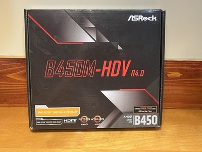 ASROCK B450M-HDV r4.0 Micro ATX Motherboard AMD AM4 Socket DDR4