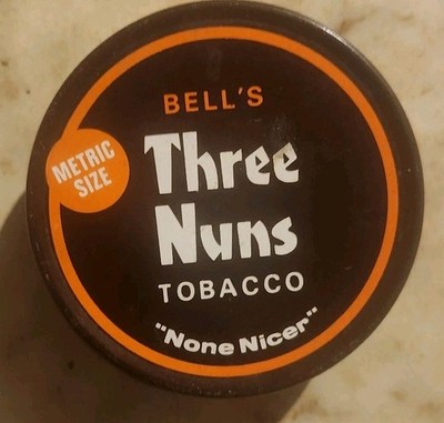 Vintage Bell's Three Nuns Tobacco Tin Metric Size   None Nicer  Rare Tin