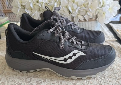 Saucony Aura TR Wide Black Gravel Men's Hiking  Running Shoes S20863-10 Sz 11.5W