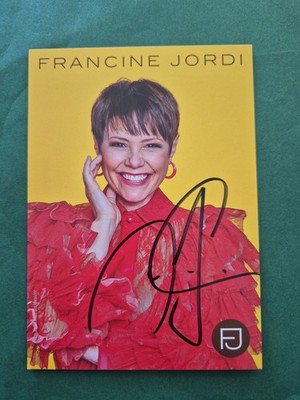 Francine Jordi, music, autograph card 