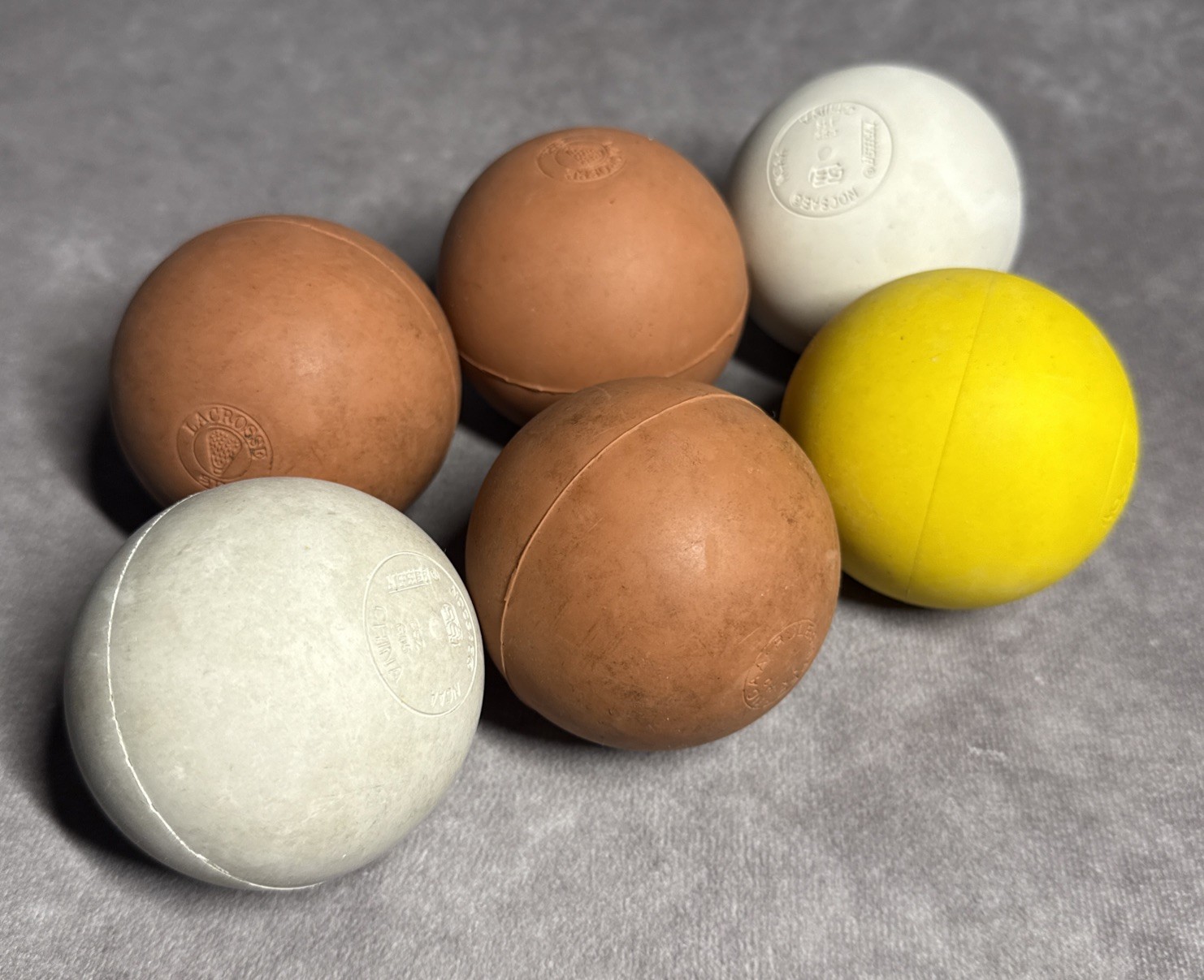 Lot 6 Used Lacrosse Balls STX Crankshooter Dick's Mixed
