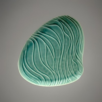 Vintage Turquoise PartyLite Serving Plate 11  1960s