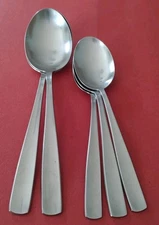 5pc Gense FACETTE  18/8 Stainless 3 Tablespoons 2 Serving Spoons 8 3/4" Sweden