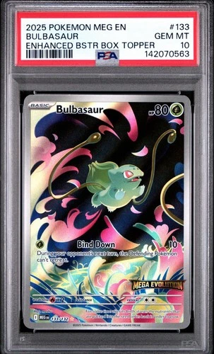 GEM MT PSA 10 Bulbasaur #133 Stamped | Mega Evolution Enhanced | Pokémon 2025