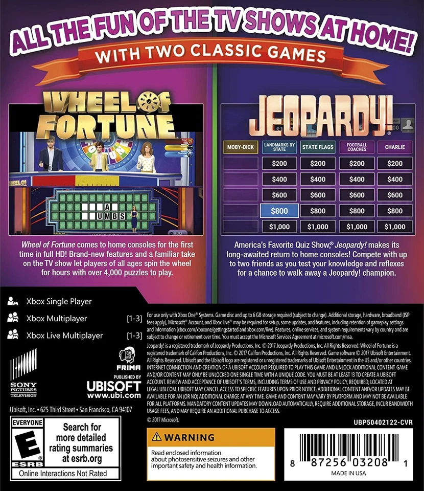 America's Greatest Game Shows: Wheel of Fortune (Microsoft Xbox One) (US IMPORT) - Image 2 of 4
