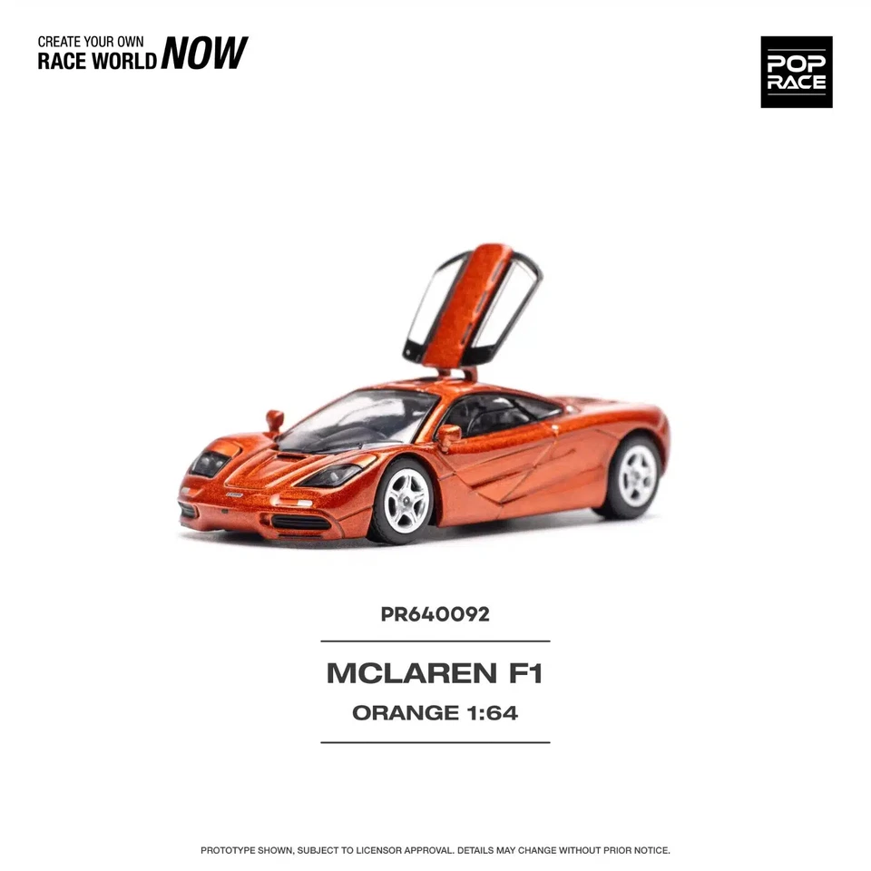 Pop Race McLaren F1 Orange Die Cast 1/64 - Immagine 2 di 4