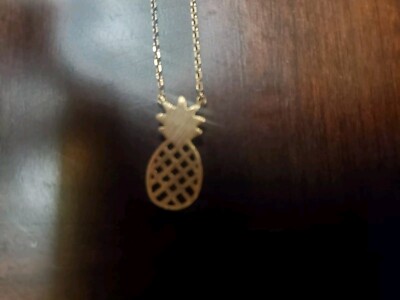 Gold Pineapple Necklace 16''