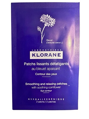 Klorane Smoothing & Relaxing Eye Contour Patches With Cornflower 4 Pairs