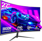 27 Zoll Curved Gaming Monitor 165Hz/ 180Hz, PC Bildschirm Full HD 1080P, Rahmenl