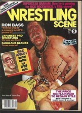 TC134  Ron Bass Barry Windham Tony Atlas Signed  Wrestling Magazine w/COA
