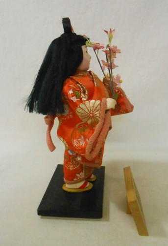 Japanese Vintage Kimono WARABE Doll 28cm / ASOBI / SAKURA Cherry Blossoms - Picture 4 of 8
