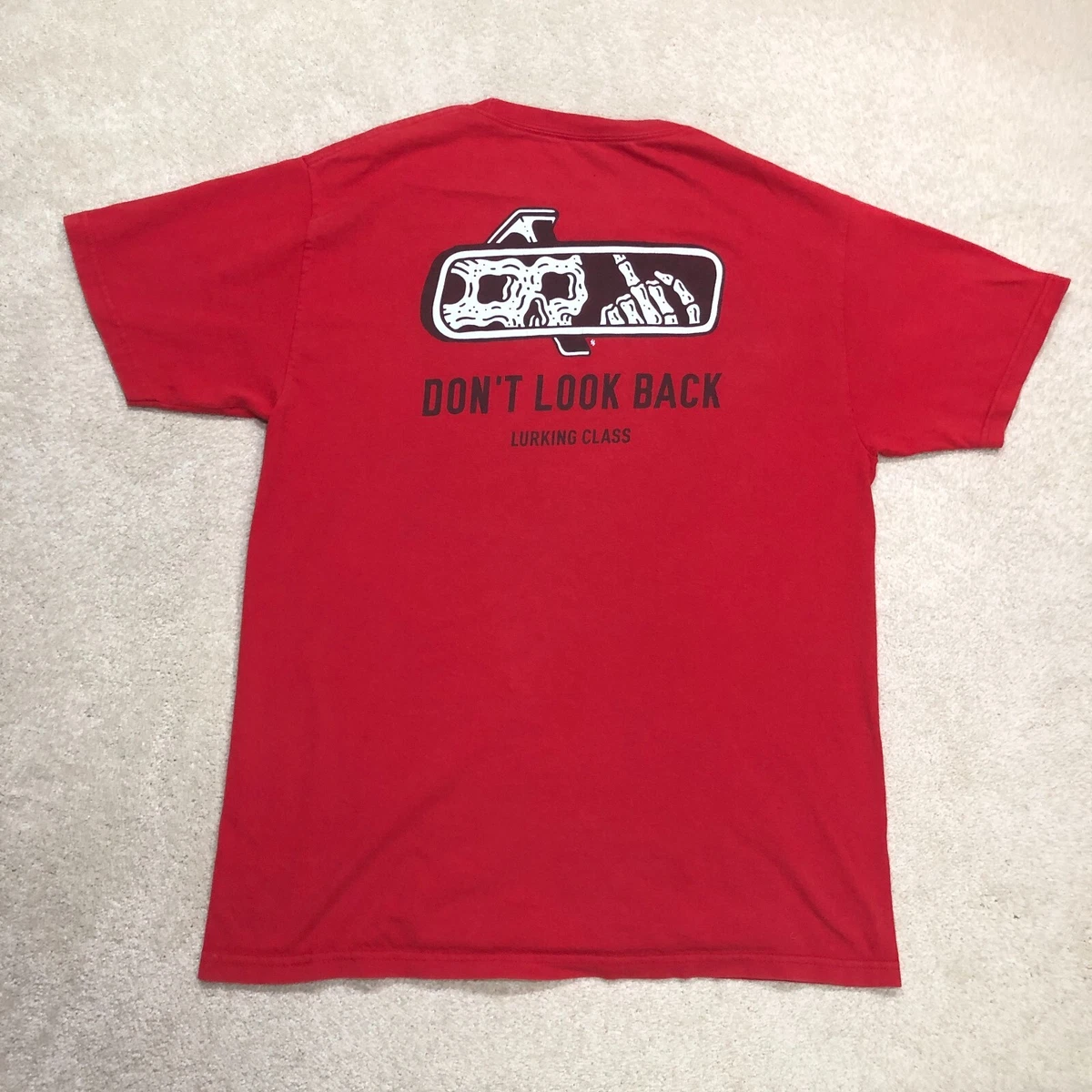 Sketchy Tank Lurking Class T Shirt Mens Large Red Dont Look Back