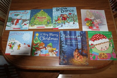 8 Christmas Winter Picture Books Lot Child Teacher Snowman Nutcracker Tree Snow