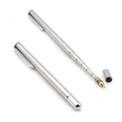 2PCS Stainless Steel Pen with Clip - Hand Pointer Extendable Telescopic Retra...