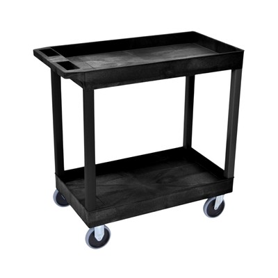 LUXOR 32IN x 18IN Tub Cart Two Shelves black
