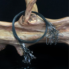 20PCS 50CM 150LB Fishing Trace Lures Leader Stainless Steel Wire Fishing Line