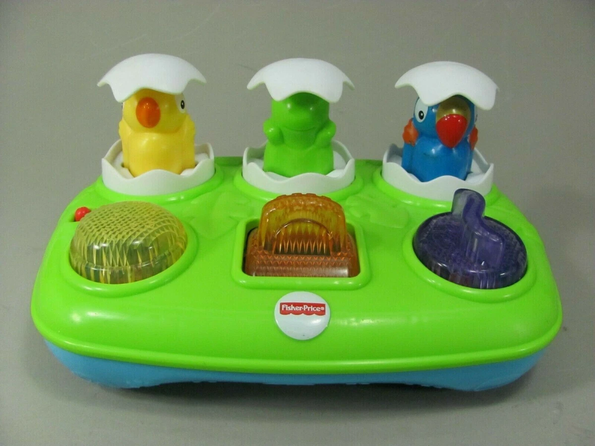 Fisher Price Baby Musical Pop Up Eggs Toy Chick Turtle and Bird