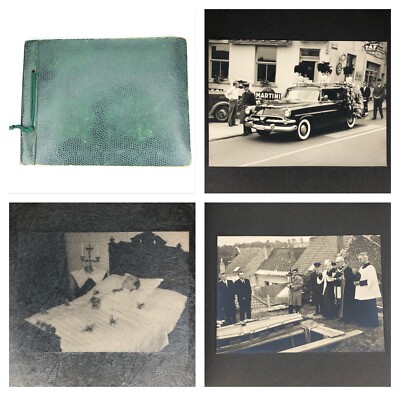 Vtg Post Mortem Photo Album Funeral Memento Mori Vernacular Goth 50s Lot of 12