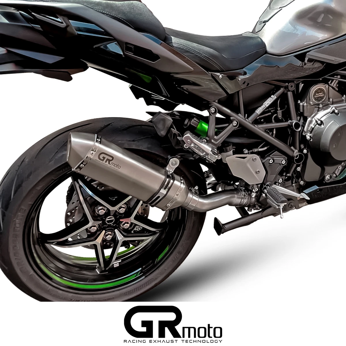 Exhaust for KAWASAKI H2 SE SX 2018 2021 GRmoto Muffler Titanium