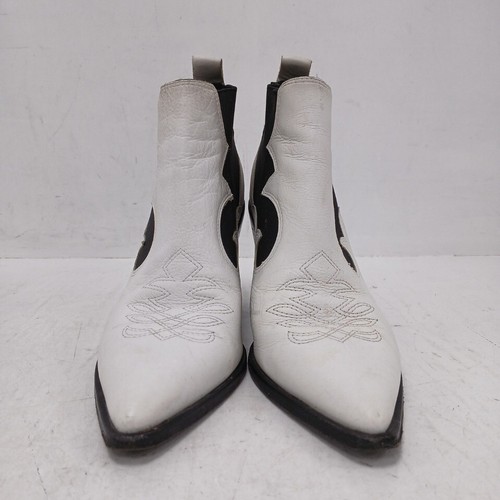 Sigerson Morrison White Cowboy Boots Ankle Length UK6.5 EU39.5 Women's - Picture 5 of 7