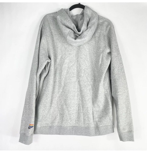 Nike Be True Pride Rainbow Flag Hoodie Pullover Gray LGBTQ CZ7820-063 Size XL - Picture 5 of 8