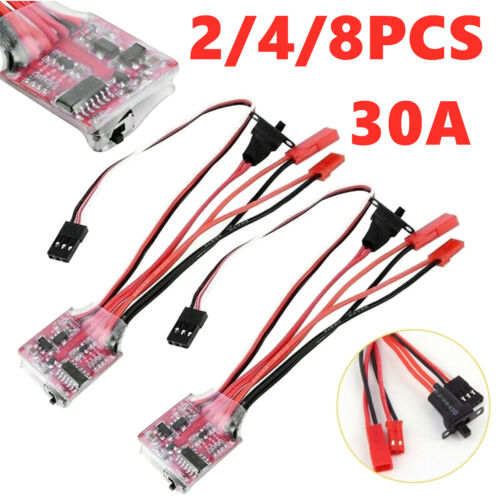 2-8PC 30A ESC Brushed Brush Motor Speed Controller For RC Car Boat Model Reverse - Picture 1 of 10