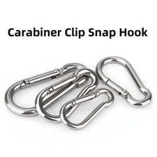 T304 Stainless Steel Carabiner Clip Snap Hook Spring Karabiner Carrabin Carbine