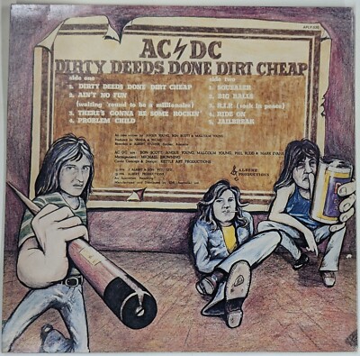 AC/DC Dirty Deeds Done Dirt Cheap 1977 LP Australian Albert Blue