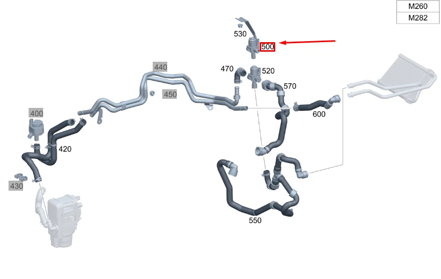 MB GLA H247 Stationäres Sitzer-Umschaltventil LHD A2475061700  