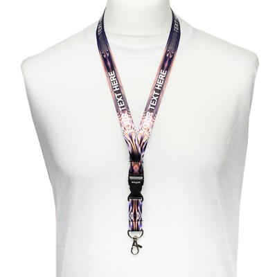 Printed or Pattern Lanyards - Personalised custom Lanyards neck straps with Text