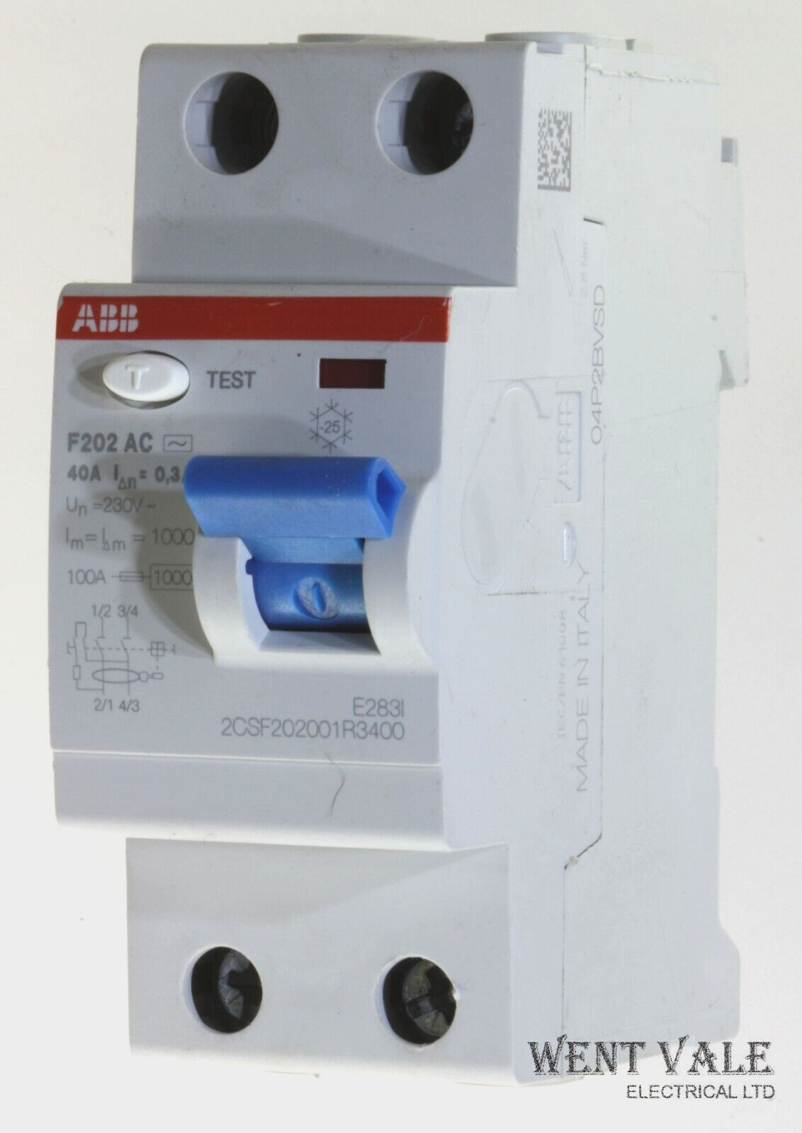 ABB System Pro M Compact  F202 AC 2CSF202001R3400 - 40a 300mA Double Pole AC RCD