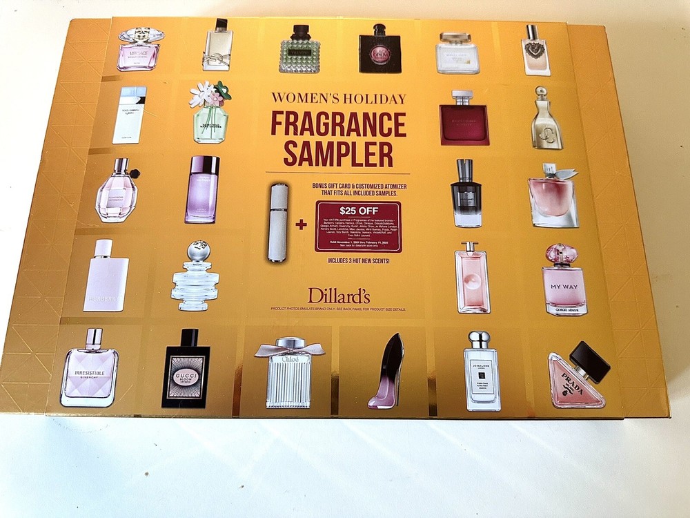 Dillard's Women's Holiday Fragrance Perfume Sampler -Yves Sant Laurent -Versace