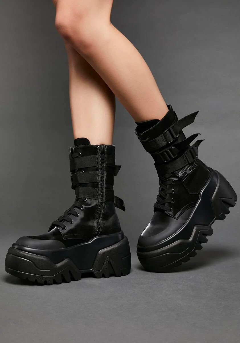 Poster GrI Mother Chucker Platform Boots women's size 8 DOLLS KILL eBay