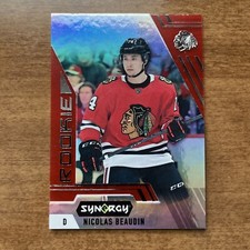 Nicolas Beaudin 2020-21 Upper Deck Synergy Hockey Card Red Parallel Rookie
