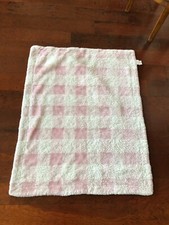 Parents Choice Walmart Pink White Plaid Checked /Sherpa 30x40" Baby Blanket
