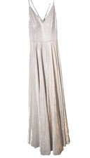 Windsor Sz XS Prom Dress Gold/silver Shiny Metallic, Winter Formal, Prom, Lined 