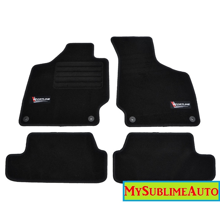 Tapis Audi TT 8J coupé velours haut de gamme sur mesure finition Sportline brodée