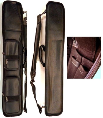 Pro Series LC3 4x8 Black Leatherette Case - Holds 4 Complete Cues w/4 Xtra Shaft