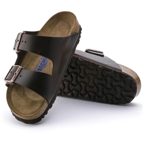 Sandalias Birkenstock Arizona Habana de cuero engrasado zapatos suaves regulares/anchos EU37-45 - Imagen 5 de 8